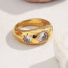 Wholesale Geometric Stainless Steel 18K Gold Plated Ring Bracelet