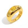 Wholesale Geometric Stainless Steel 18K Gold Plated Ring Bracelet