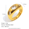 Wholesale Geometric Stainless Steel 18K Gold Plated Ring Bracelet