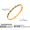 Wholesale Geometric Stainless Steel 18K Gold Plated Ringshaped Hollow Letter Clasp Bracelet Set