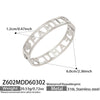 Wholesale Geometric Stainless Steel 18K Gold Plated Ringshaped Hollow Letter Clasp Bracelet Set