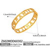 Wholesale Geometric Stainless Steel 18K Gold Plated Ringshaped Hollow Letter Clasp Bracelet Set