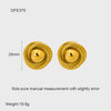 Wholesale Geometric Stainless Steel 18K Gold Plated Round Earrings For Women
