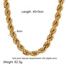 Wholesale Geometric Stainless Steel 18K Gold Plated Twist Chain Bracelet Necklace For Women