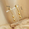 Wholesale Geometric Stainless Steel 18K Gold Plated Water Drop Earrings For Women