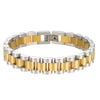 Wholesale Geometric Stainless Steel 18K Gold Plated Waterproof Watch Strap Bracelet For Women