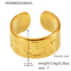 Wholesale Geometric Stainless Steel 18K Gold Plated Women's Finger Ring