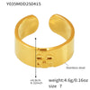 Wholesale Geometric Stainless Steel 18K Gold Plated Women's Finger Ring