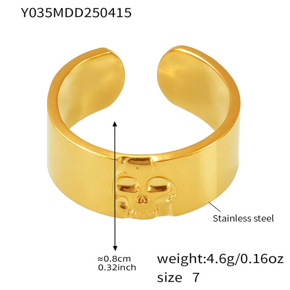 Wholesale Geometric Stainless Steel 18K Gold Plated Women's Finger Ring