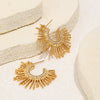 Wholesale Geometric Stainless Steel 18K Goldplated Cshaped Line Earrings Jewelry For Women
