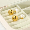 Wholesale Geometric Stainless Steel 18K Goldplated Doublewear Earrings For Women Luxury Jewelry Accessories