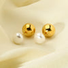 Wholesale Geometric Stainless Steel 18K Goldplated Doublewear Earrings For Women Luxury Jewelry Accessories