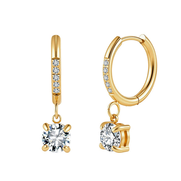 Wholesale Geometric Stainless Steel 18K Goldplated Earrings For Women