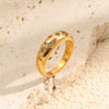 Wholesale Geometric Stainless Steel 18K Goldplated Vintage Star And Moon Ring For Women