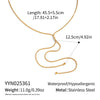 Wholesale Geometric Stainless Steel 18K Real Gold Plated Chain Necklace For Girls