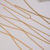 Wholesale Geometric Stainless Steel 18K Real Gold Plated Chain Necklace For Girls