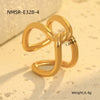 Wholesale Geometric Stainless Steel Open Ring Light Luxury Style Electroplated For Women