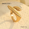 Wholesale Geometric Stainless Steel Open Ring Light Luxury Style Electroplated For Women