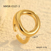 Wholesale Geometric Stainless Steel Open Ring Light Luxury Style Electroplated For Women