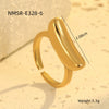 Wholesale Geometric Stainless Steel Open Ring Light Luxury Style Electroplated For Women