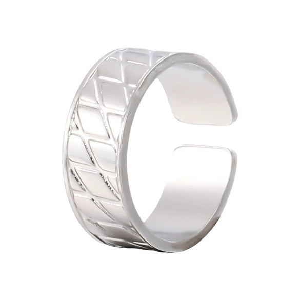 Wholesale Geometric Stainless Steel Opening Ring For Men And Women Fashion Simple Style