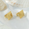 Wholesale Geometric Stainless Steel Opening Ring 14K Goldplated For Women