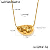 Wholesale Geometric 316L Stainless Steel Plated 18K Gold Pendant Snake Bone Necklace
