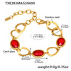 Wholesale Geometric 316L Stainless Steel Plated Real Gold Interlocking Bracelet Jewelry For Women