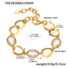 Wholesale Geometric 316L Stainless Steel Plated Real Gold Interlocking Bracelet Jewelry For Women