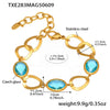 Wholesale Geometric 316L Stainless Steel Plated Real Gold Interlocking Bracelet Jewelry For Women