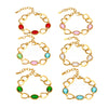 Wholesale Geometric 316L Stainless Steel Plated Real Gold Interlocking Bracelet Jewelry For Women