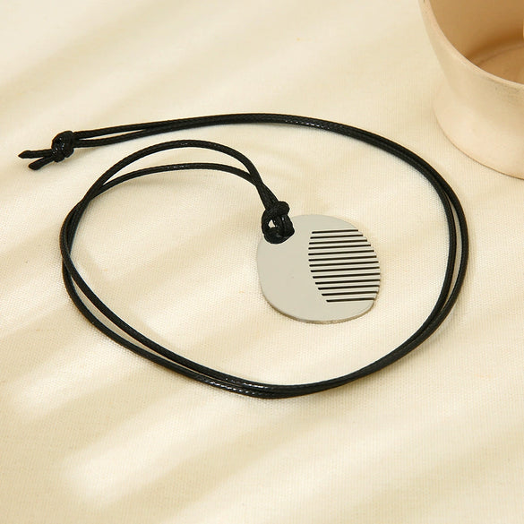Wholesale Geometric Stainless Steel Polished Comb Pendant Necklace For Women