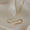 Wholesale Geometric Stainless Steel Real Gold Plated Finger Chain Hand Jewelry For Women