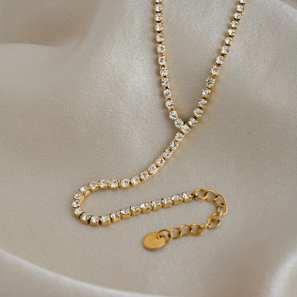 Wholesale Geometric Stainless Steel Real Gold Plated Finger Chain Hand Jewelry For Women