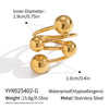 Wholesale Geometric Stainless Steel Real Gold Plated Ring Jewelry For Girls