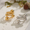 Wholesale Geometric Stainless Steel Real Gold Plated Ring Jewelry For Girls
