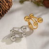 Wholesale Geometric Stainless Steel Real Gold Plated Ring Jewelry For Girls