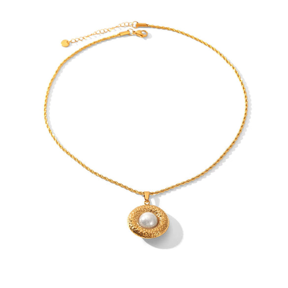 Wholesale Geometric Stainless Steel Real Gold Plated Twist Chain Necklace Unisex Ins Style Minimalist Vintage Jewelry