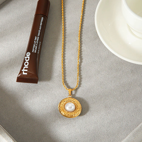 Wholesale Geometric Stainless Steel Real Gold Plated Twist Chain Necklace Unisex Ins Style Minimalist Vintage Jewelry