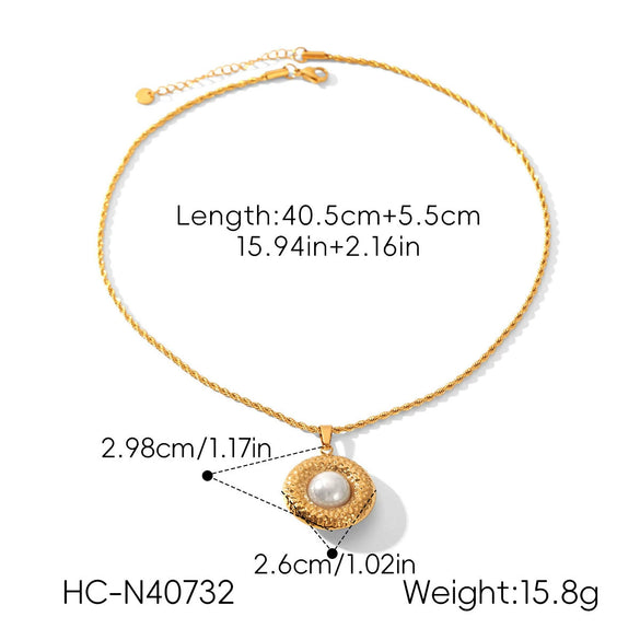 Wholesale Geometric Stainless Steel Real Gold Plated Twist Chain Necklace Unisex Ins Style Minimalist Vintage Jewelry