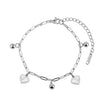 Wholesale Geometric Stainless Steel Rhinestone Tassel Anklet Set For Women