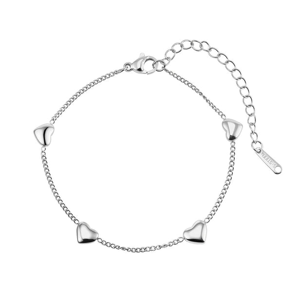 Wholesale Geometric Stainless Steel Rhinestone Tassel Anklet Set For Women