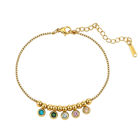 Wholesale Geometric Stainless Steel Rhinestone Tassel Anklet Set For Women