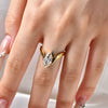 Wholesale Geometric Stainless Steel Ring Electroplated Light Luxury Highend Unisex Jewelry