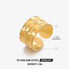 Wholesale Geometric Stainless Steel Ring For Women 18K Gold Plated