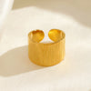Wholesale Geometric Stainless Steel Ring For Women With Ins Style And 18K Gold Plated Electroplating
