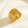 Wholesale Geometric Stainless Steel Ring For Women With Ins Style And 18K Gold Plated Electroplating
