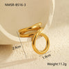 Wholesale Geometric Stainless Steel Ring For Women With Light Luxury Style And Electroplating Design
