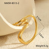 Wholesale Geometric Stainless Steel Ring For Women With Light Luxury Style And Electroplating Design