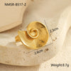 Wholesale Geometric Stainless Steel Ring For Women With Light Luxury Style And Electroplating Design